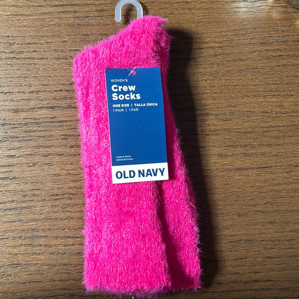 NWT Old Navy Pink sparkly socks